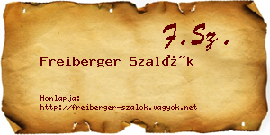 Freiberger Szalók névjegykártya